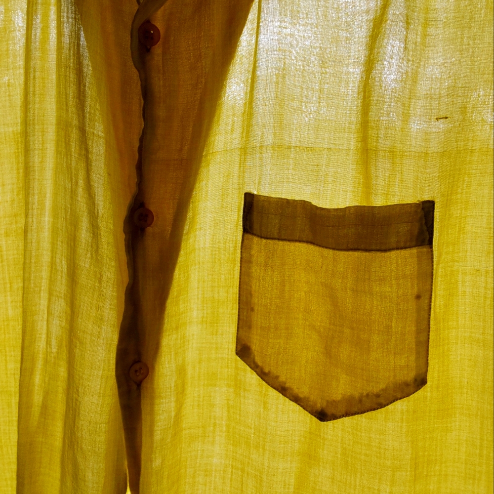 French Connection, Very Light Summer Shirt In A  Screaming Yellow-Green